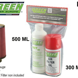 Kit d'entretien Green - Détergent 0,5L + Huile en pompe rouge 300ml
