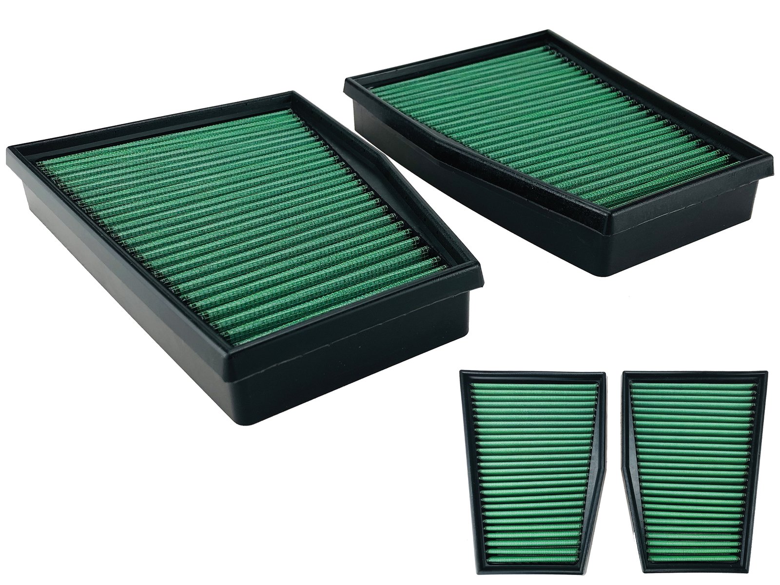 Filtre à air sport Green P965043/2 - AUDI A4 (8K/B8) 4,2L TFSI RS4 (Kit de 2 filtres)