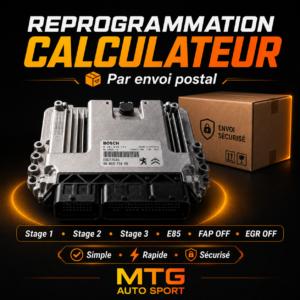 Reprogrammation Calculateur par envoi postal - Stage 1, 2, 3, E85, FAP, EGR