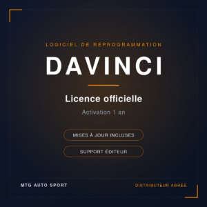 Licence officielle DAVINCI - distributeur agree MTG Auto Sport