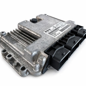 Calculateur moteur Bosch automobile en aluminium avec connecteurs noirs
